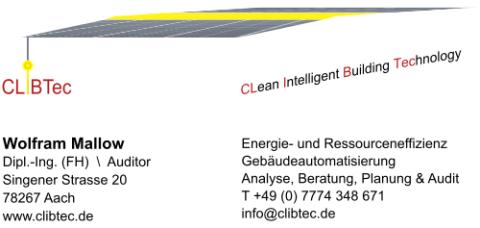 Logo CLIBTec Ingenieurbüro für Energie- und Ressourceneffizienz und Gebäudeautomation